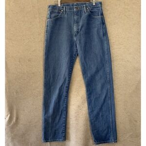 Wrangler Cowboy Cut Jeans Mens 34x35 Blue 5-Pocket Western 13MWZ‎ - SIZE NOTE